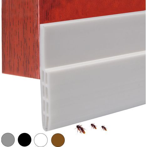 Türdichtung aus Silikonkautschuk, 100 cm, selbstklebend, für Fenster- oder Türspalten (1/5)
