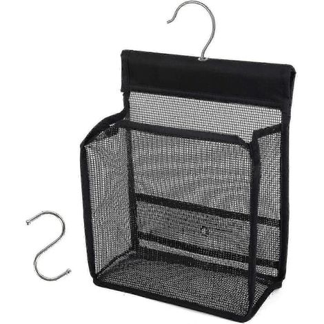 BelleRise - Panier de douche suspendu en filet avec crochets pour étudiants, panier de rangement pour salle de bain (1/4)