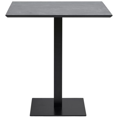 FADO-Table de café 2 personnes décor pierre et acier 70x70 cm (1/5)
