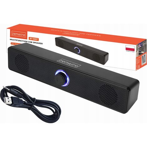 Mini-Soundbar-Computerlautsprecher 2.0 USB für Laptop/PC LED 18W Zenwire BT-S057