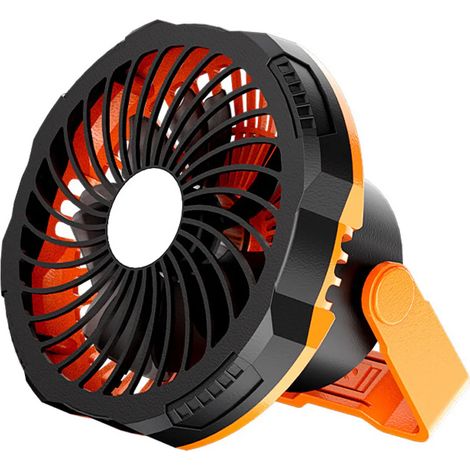 Ventilador portátil recargable de 3000 mAh para camping, con luz y gancho, ideal para tiendas de campaña y exteriores. Funciona con pilas USB. Ideal para picnics, barbacoas, pesca, viajes, huracanes y