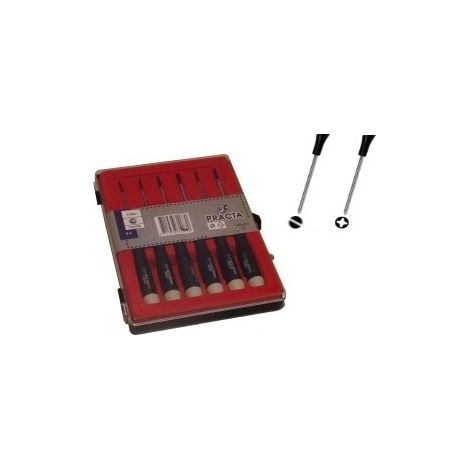 Set cacciaviti/giraviti precisione professionali tipo orologiaio a taglio e croce 6 pezzi cromo vanadio