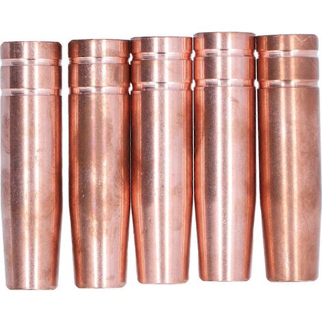 Ensemble de 5 pièces comprenant des buses de protection, des capuchons de protection en cuivre pour pistolets de soudage au gaz, des embouts de contact pour torche et des supports.