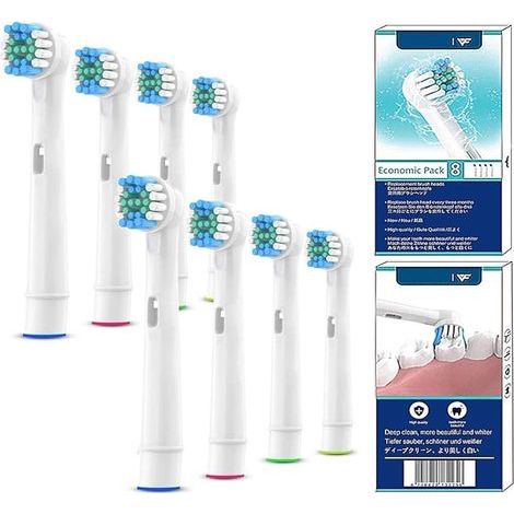 Brossette de rechange Compatible pour Oral b Têtes de Brosse à Dents Electrique, 8 Precision Brossettes de rechange (1/5)