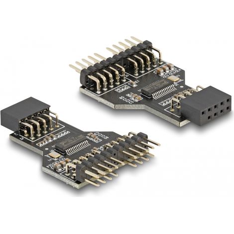 Delock Concentrador USB 2.0 de 9 pines hembra a 2 x 9 pines macho