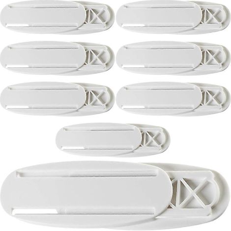 Lot de 8 supports de multiprise auto-adhésifs sans perçage, avec protection contre les surtensions. (1/5)