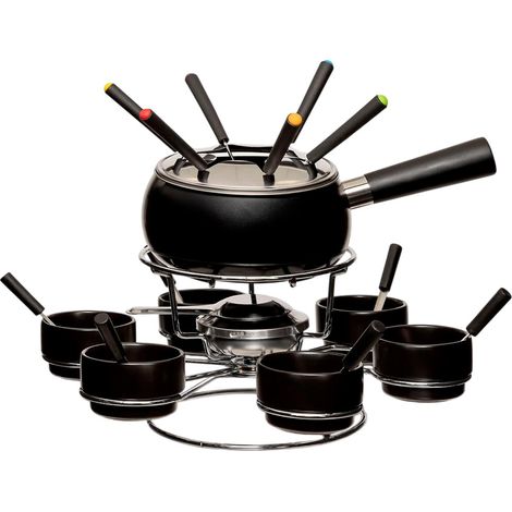 Service à Fondue Rotatif "6 Personnes" 34cm Noir