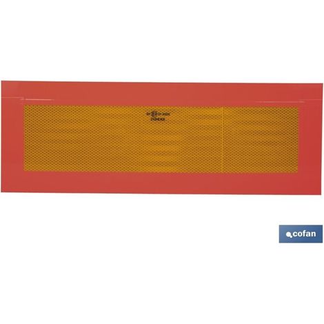 Plaque V-6 pour véhicules longs 56,5x20cm en aluminium et vinyle Reflex N2 (1/4)
