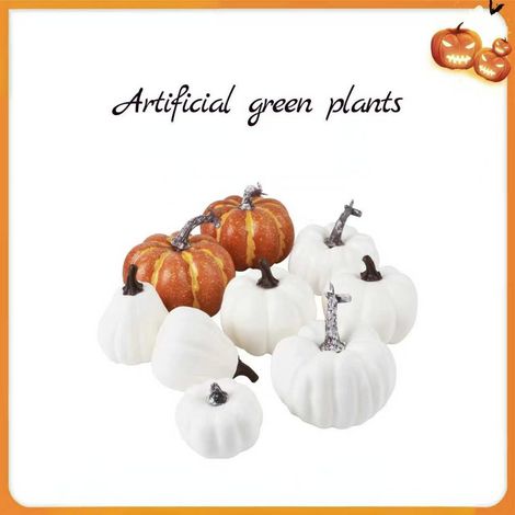 Ensemble de 9 citrouilles artificielles pour Halloween, décorations de fête (1/5)