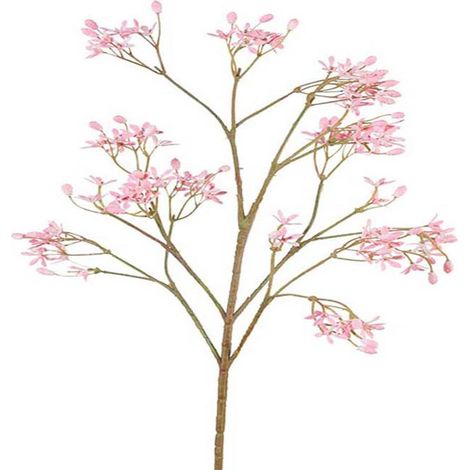 Jasmin Artificiel en piquet H 62 cm Superbe branche fleurie Rose soutenu (1/3)