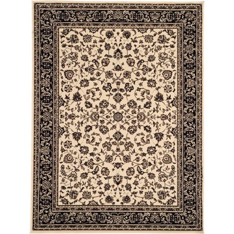 Tapis oriental 80x150 ivoire rectangle motif ancestral LYN1 NOMED