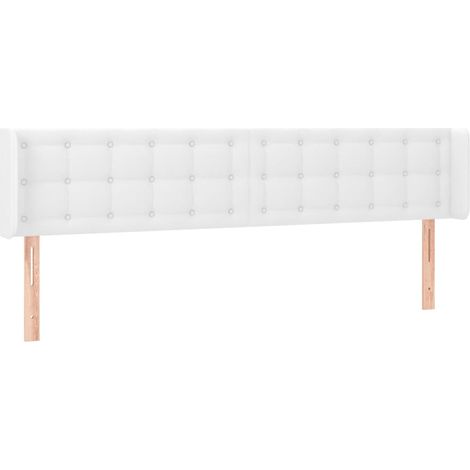 Maison Exclusive - Kopfteil mit Ohren Weiß 183x16x78/88 cm Kunstl