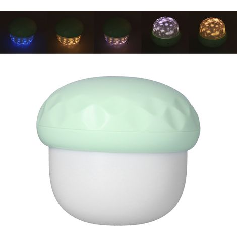 Lampe champignon LED adorable, projecteur champignon rechargeable USB, gradation sans palier, veilleuse d'ambiance chambre, avec batterie intégrée, modèle LJC-143/Champignons vert classique (1/5)