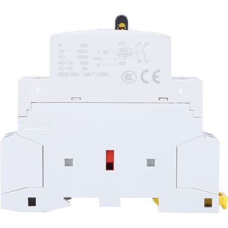 Contacteur alternatif domestique 2P 16A avec commande manuelle pour bâtiment électrique 230V 2NO (1/5)