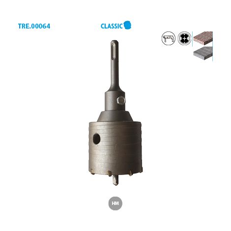 Kit trépan carbure SDS+ béton Ø80mm