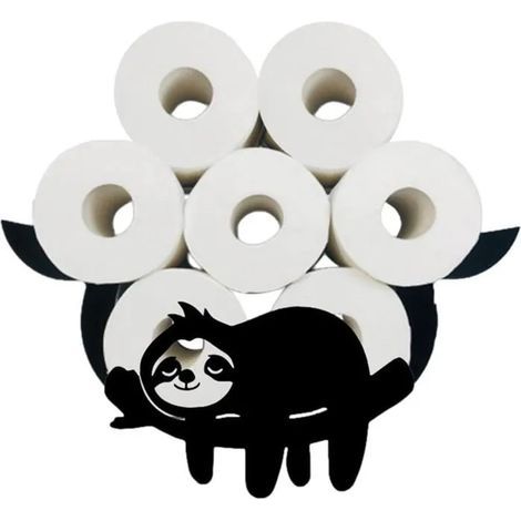 Toilettenpapierrollenhalter, Metall, Faultierform, Wandmontage, für Toilettenpapierrollen, Toilette (1/5)