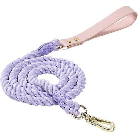 Gewebte Hundeleine mit Farbverlauf, Katzenleine, Haustierleine – 150 cm x 12 mm, Helllila