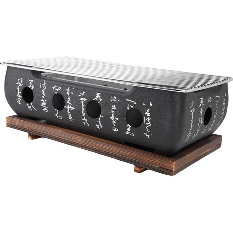 Mini Barbecue au Charbon de Bois Japonais pour la Maison – Plaque de Barbecue Portable, Parfaite pour les Yakiniku, les Brochettes et les Gâteaux de Riz – Poêle à Charbon de Bois (1/5)