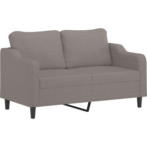Divano a 2 Posti Tortora 140 cm in Tessuto vidaXL 876256 (1/5)