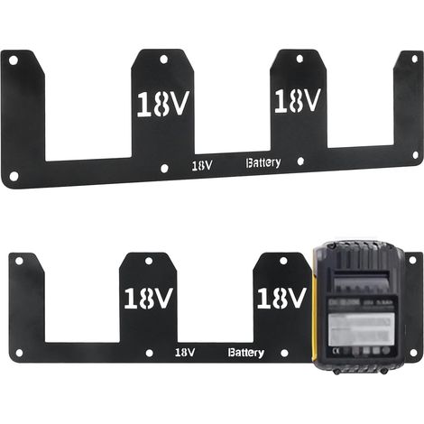 Supporto da parete per batteria in metallo, dispositivo di accumulo della batteria, 18 V