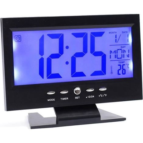 Horloge numérique - OHP - ZS8082 - Grand écran LED - Réveil électrique - Veilleuse intelligente (1/4)