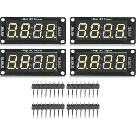 4 Set 4 Digit Digital Tube LED Display Board 7 Segments Clock Module TM1637 0.56in Yellow MRA041E