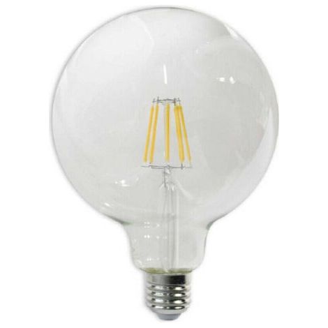 Ampoule LED à filament 12 W Globe Sphère E27 Lumière naturelle chaude et froide G125t12 - -Blanc naturel -