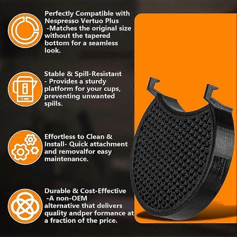 Bac d'égouttement pour Nespresso Vertuo Plus, bac d'égouttement de rechange pour Nespresso Vertuo Plus, bac d'égouttement perforé en nid d'abeille. (1/5)