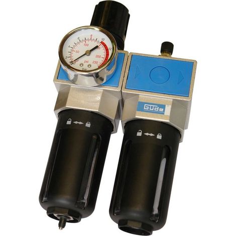 Güde Wartungseinheit 3/8 Zoll mit Filter Druckminderer Nebelöler Manometer