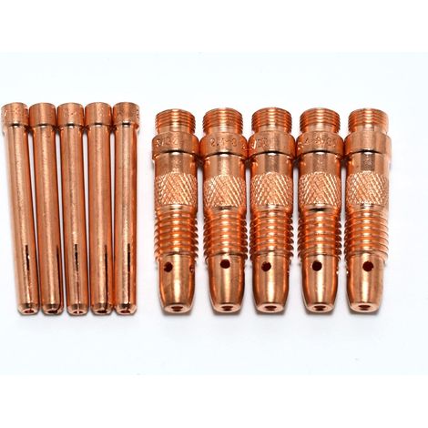 Corps de Pince pour Soudage TIG 10N24 10N32 2.4mm Kit d'assortiment pour QQ300 PTA DB SR WP 17 18 26 Torche de Soudage TIG 10pcs (1/5)