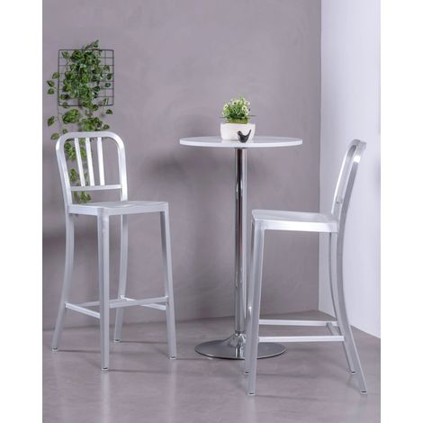 Nest Dream - Metallhocker mit hoher Rückenlehne - Aluminium