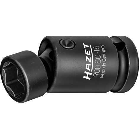 Hazet Schlag-, Maschinenschrauber Gelenk-Steckschlüsseleinsatz, Sechskant, 1/2 (12,5 mm) Vierkant hohl, Außen Sechskant-Tractionsprofil, SW 16 mm (1/4)