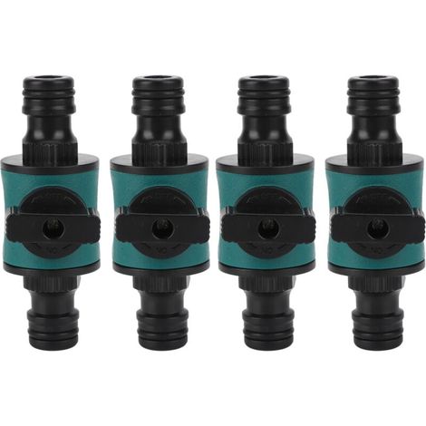 Trywise – Lot de 4 robinets doubles pour tuyau d’arrosage, avec raccord rapide 3/4", étanches et résistants aux intempéries, idéal pour jardin, terrasse et potager