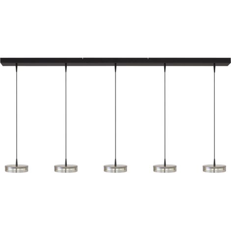 Lampe suspendue à 5 lumières Imperia 160 cm noir avec du nickel - 2041-05-37-02-160-5 (1/3)