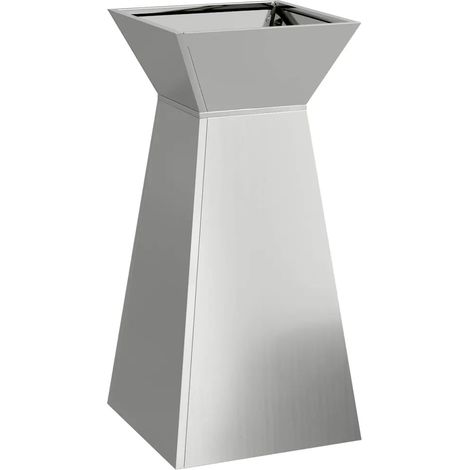 Jardinera de columna duradera para exterior jardín terraza 35 x 35 x 73 cm de materiales plateado 020052406 (1/5)