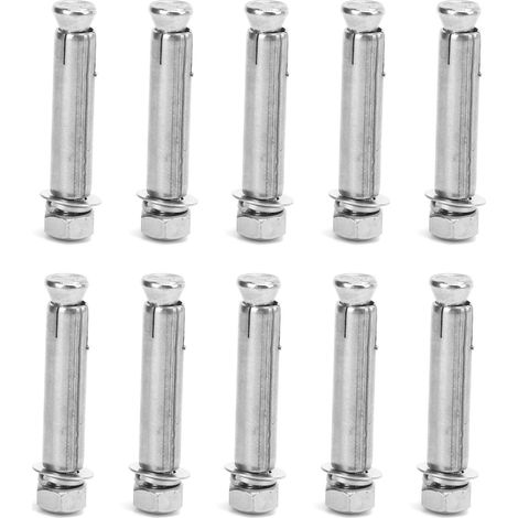 Lot de 10 crochets de fixation pour boulons d'expansion muraux en acier inoxydable (1/5)
