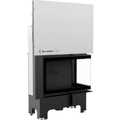 Kamineinsatz KRATKI VNP 810/410 14 kW Ø 200 mit Schiebetür schwarz Verkleidung (1/5)