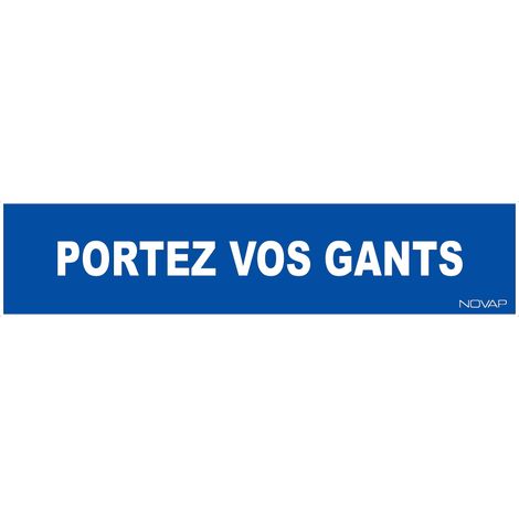 Panneau Portez vos gants - Rigide 330x75mm - 4120621