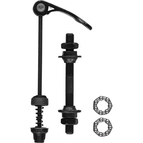 Kit de libération rapide pour axe de roue de vélo avant et arrière - Brochette à dégagement rapide avec moyeu de roue de 25 mm (1/4) en acier - Convient pour vélo de route, VTT (uniquement arrière) (1/5)