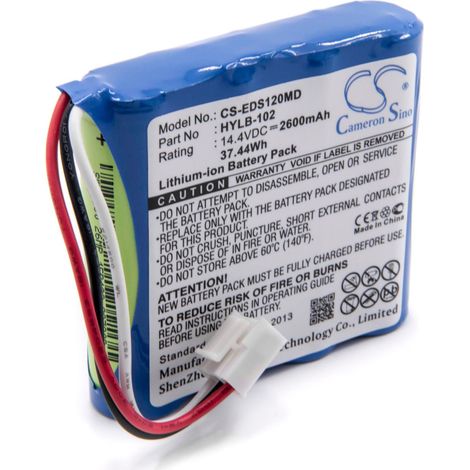 vhbw Akku Ersatz für Edan TWSLB-005, HYLB-102 für Medizintechnik (2600mAh, 14,4V, Li-Ion)
