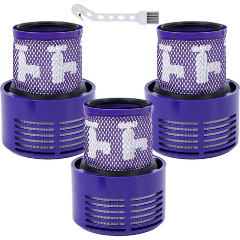 Filtre Aspirateur - Lot de 3 - Synthétique - Filtration Fine - Dyson V10 Animal Absolute SV12 - Pièce 969082-01 (1/5)