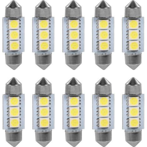 Reading Light Bulbs, 36MM Car Interior LED SMD 12V 5050 License Plate Dome Lamp… (10pcs) (1/5)