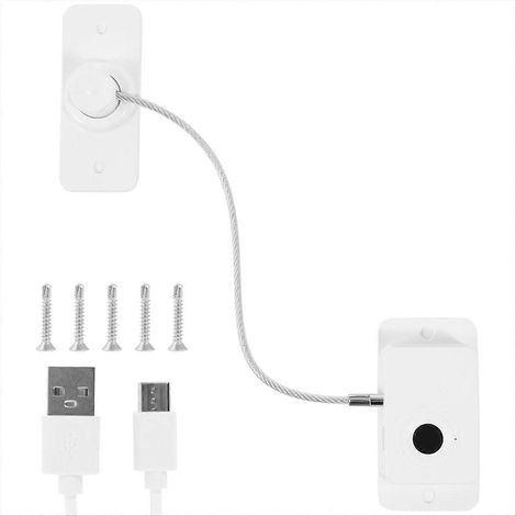 Fingerprint Fridge verrou, Refrigerator sécurité verrou, Intelligent armoire verrou pour Drawers, Dishwasher, Toilet et (1/5)