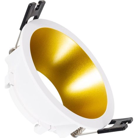 Collerette Downlight Conique Reflect pour Ampoule LED GU10 / GU5.3 Coupe Ø 75mm Doré (1/4)