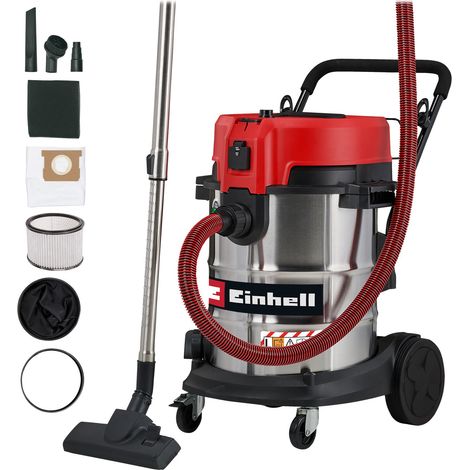 Einhell Aspirateur de chantier TE-VC 5090 SACL (1300 W, capacité d’aspiration 230 mbar, cuve 50 l, classe de filtration L, filtre HEPA, avec accessoires) (1/4)