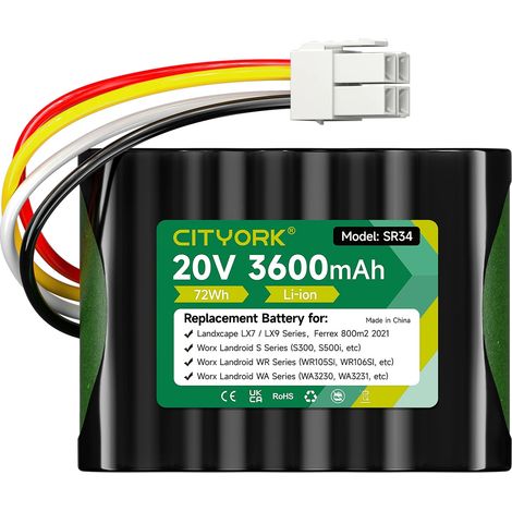 Batteria di ricambio, capacità 3600 mAh, compatibile con vari modelli, 1 pezzo (1/2)