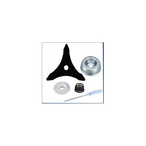 Lame de débroussailleuse 3 dents 12 pouces – Compatible avec coupe-bordures – Kit d'entretien inclus – Pour désherbage efficace (1/5)