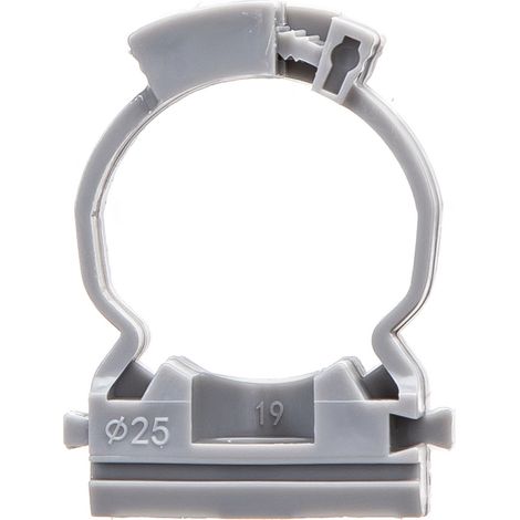 Clips fissatubo a collare per Tubo 25mm grigio 10pz Aigostar (1/5)