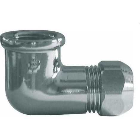 Raccordo curvo femmina cromato attacco 1/2" x 10 rinaldi e pettinaroli