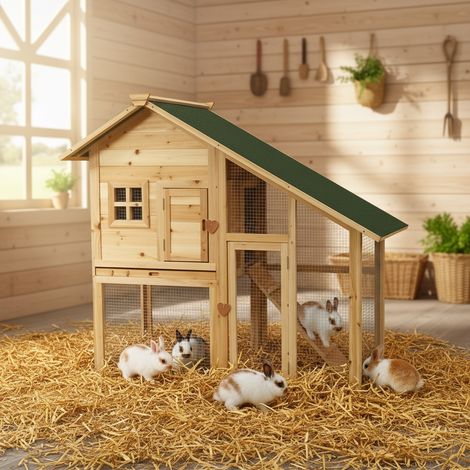 NUOVO Piccolo animale stabile Gabbia di coniglio (1/5)